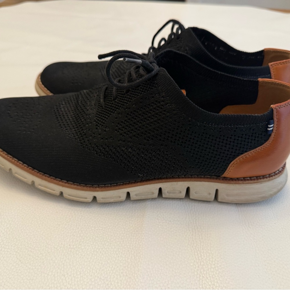NAUTICA Black and Brown Knit Oxford Shoes